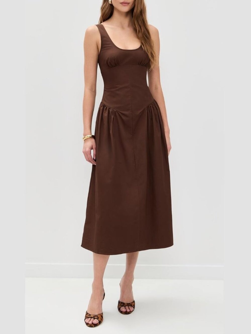Lioness Luna Rosa Maxi Dress chocolate brown cotton sundress coquette Aussie
